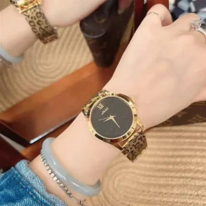 Luxury Women’s Quartz Watch Brass Case Leopard Pattern Resin Strap Crystal Dial Pointer Personalized Fashion Party Accessory