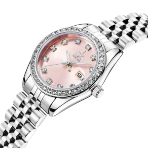 Luxury Women’s Stainless Steel Solid Charms Fashion Sports Sapphire Watch for OEM ODM