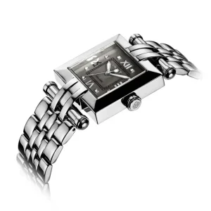 Luxury Women’s Watch Fashionable Elegant Limited Gift Rectangular Stainless Steel Crystal Waterproof