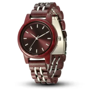 Luxury Wooden Watch Set Steel Grain Simple Elegant Violet Wood 36mm 9mm 16mm Wooden Three Needle Fashionable Style New Charm