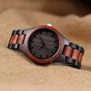 Luxury Wooden Watch for Men Fashion Anniversary Wedding Day Gift for Husband Personalized Engraved Custom Wood Watch