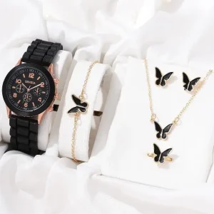 Luxury Wrist Watch for Woman Simple Classic Design Ladies Quartz Watches Jewelry Set Gifts for Women