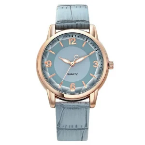 Luxury Wrist Watch for Women Simple Style Dial Leather Strap Ladies Quartz Watch Gift