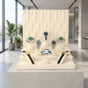 Luxury Wristwatch Bracelet Rack Stand Display Stand Man Brand Watch Holder Set Suede Leather Watch Display
