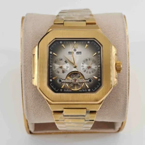Luxury Year Date day Versatile Man Watch Stainless Steel Gold 42mm case Strap Mechanical Automate Movement Glass Back Wristwatch