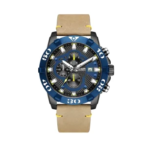 MEGIR 2136 Luxury Leather Men’s Chronograph Quartz Watch