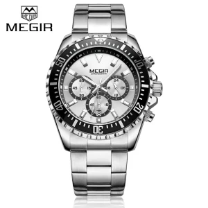 MEGIR Luxury Diver Sport Watch Stainless Steel Customizable LOGO