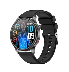 MF29 Trends AMOLED Fitness Tracker Watch GPS 3ATM Sports Watch for Men Silica Gel Band Alarm Clock Calendar Function