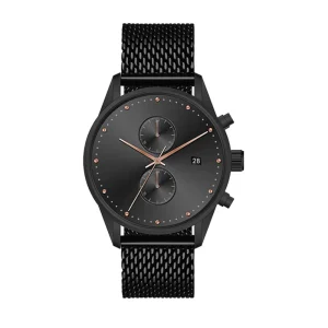 Made in China Customized Design Waterproof All Stainless Steel Men’s Chronograph Watch OEM