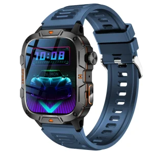 Man Smart Watch Silicone Steel Band Flashlight Wireless Call Multiple Sports Modes Custom Digital Smart Watch