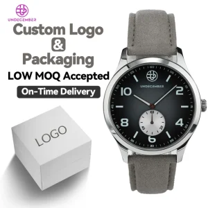 Manufacturer 5ATM Water Resistant Wristwatch Custom Design Fashion Microfiber Strap Quartz Movement Watch