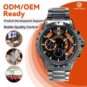Manufacturer Custom 5ATM Waterproof Chronograph Super Luminous Men’s Quartz Movement Watch Wristwatch