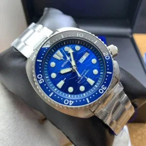 Marine Series Shark Edition Automatic Mechanical Watch Stainless Steel Band Sapphire Crystal Pointer Waterproof Men’s Wristwatch