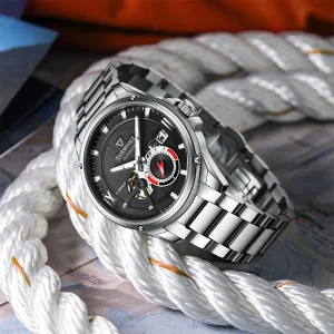 Mark Fairwhale Luxury Mens Automatic Skeleton Watch HD Coated Glass Multidimensional Dial Waterproof Reloj Business Sports