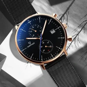Mark Fairwhale Men’s Quartz Watches Luxury Water Proof Date Luminous Watch Sports Wristwatch