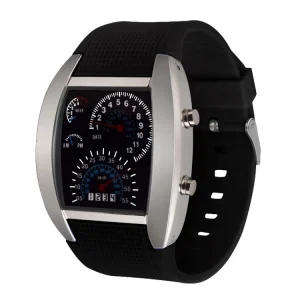 Max Speed Car LED Light Dot Matrix Digital LED Watch
