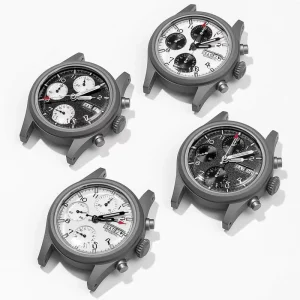 Mechanical Chronograph Tritium Luminous Grade 2 Titanium Three Dial Pilot Design Chronograph Automatic Men Watch
