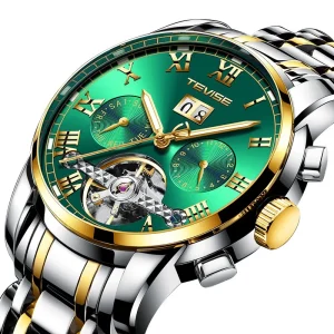 Mechanical Movement Automatic Watch 43mm Dial Stainless Steel Strap Fashion Mens Watches Casual Business Wristwatch