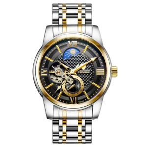 Mechanical Movement Mens Watches 42mm Dial Stainless Steel Strap Automatic Wristwatch Casual Business Watch