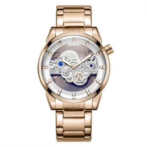 Mechanical Skeleton Auto Watches for Man Automatic Watch Skeleton Stainless Steel Watches Men Wrist