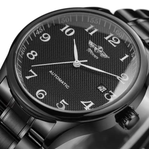 Mechanical Watch 40mm Classic Automatic Rose Gold Stainless Steel Watch for Men