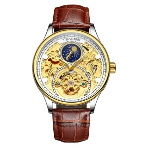 Mechanical Watch 42mm Dial Leather Strap Automatic Movement Mens Sports Watches Casual Business Wristwatch