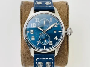 Mechanical Watch Stainless Steel Case Leather Strap Manual Movement Casual Men’s Watch
