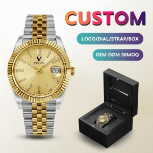 Mechanical Watch for Men Automatic Day Display Date Luminous Hands Stainless Steel