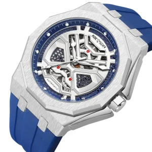 Mechanical Watches for Men Hollowed Out Waterproof Luminous Chronograph Sports Watch