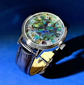 Mechanical Wrist Watch Automatic 50 Meters Waterproof Sapphire Glass Stainless Steel Gemstone Abalone Shell Dial