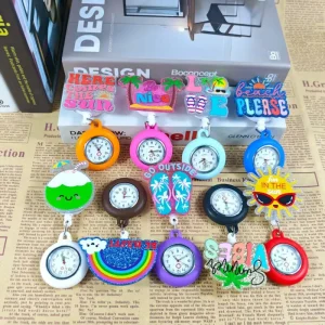 Medical-themed Retractable Nurse’s Wristwatch Extendable Cute Cartoon Character Animal Doctor Student Wristwatch Pocket Watch