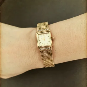 Medieval Diamond Women’s Watch 24K Plated Crystal Stainless Steel