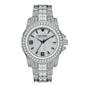 Megir 1092 Stylish Luxury Design Men’s Diamond Watch Hip Hop Iced Out Watch