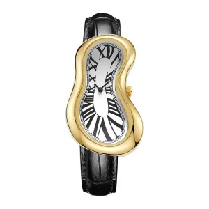 Melting Unisex Watch Vintage Bracelet Roman Numeral Dial Waterproof Business Casual Dress Watch