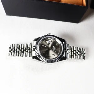 Men 3Bar waterproof luxury stainless steel automatic movement mechanical business watch