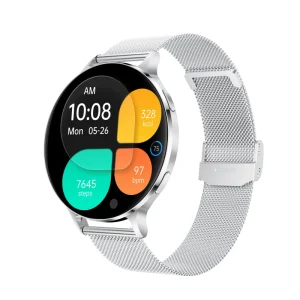 Men Android Smart Watch KM100 Full Aluminum Alloy Body 3 Straps 1.75inch AMOLED Screen Call Custom Faces Smartwatch