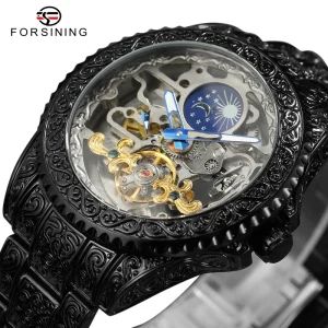 Men Automatic Luxury Skeleton Wristwatch