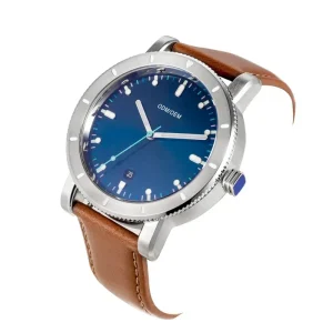 Men Automatic Mechanical Watch Retro Leather Strap Luminous Waterproof Business Watch