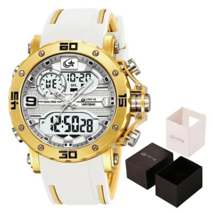 Men Digital Analog Watch 5ATM Waterproof Luxury Sports Wristwatch with Box Multifunction Casual Watch