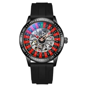 Men Gambling Automatic Mechanical Skeleton Hollow Waterproof Luminous Watch