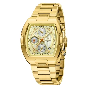 Men Gold Watch Waterproof Stainless Steel Wrist Watch Luxury Business Classic Quartz Watch