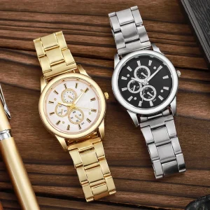 Men Luxury Quartz Wristwatch Alloy Strap