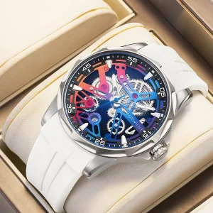 Men Luxury Refined Steel Watch Custom Design Fashion Business Luminous Automatic Mechanical Watch