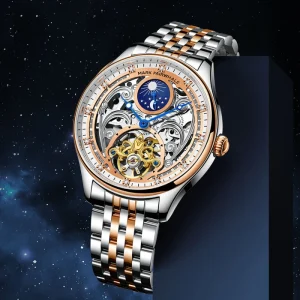 Men Luxury Refined Steel Watch Fashion Business Luminous Automatic Mechanical Watch