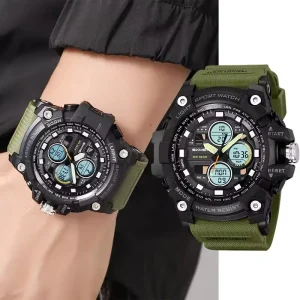 Men Multifunctional Sports Watch Water Resistant Timing Electronic Watch Adventures Daily Wear Sports Watch E0045