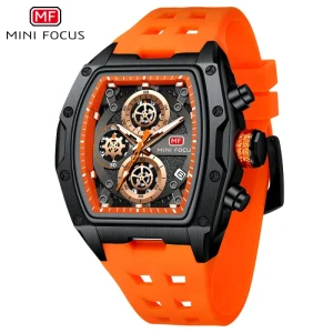 Men Quartz Diver Watch Silicone Band Date Function