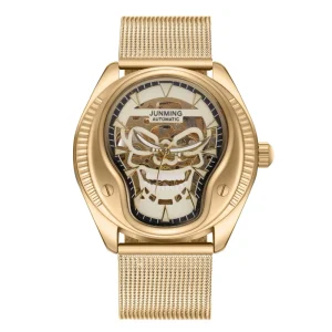 Men Quartz Watch Automatic Movement Skeleton Wristwatch for Daily Party Watch