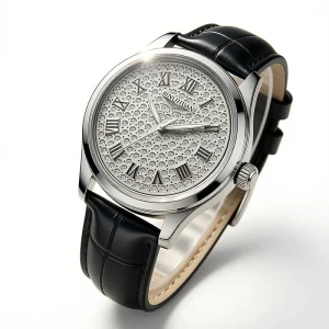 Men Quartz Watch Fashion Business Style with Leather Band Waterproof Analog Dial Simple Casual Daily Wear