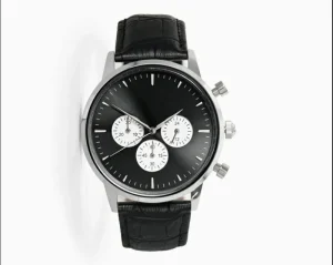 Men Quartz Watch Luxury Sports Waterproof Chronograph Luminous Date Leather Wristwatch