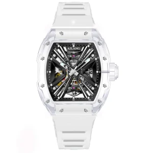 Men Sport Plastic Case Transparent Mechanical Watch Waterproof Luminous Automatic Custom Logo OEM